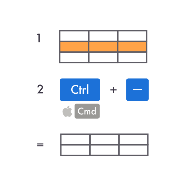 Удаление ячеек со сдвигом в Excel